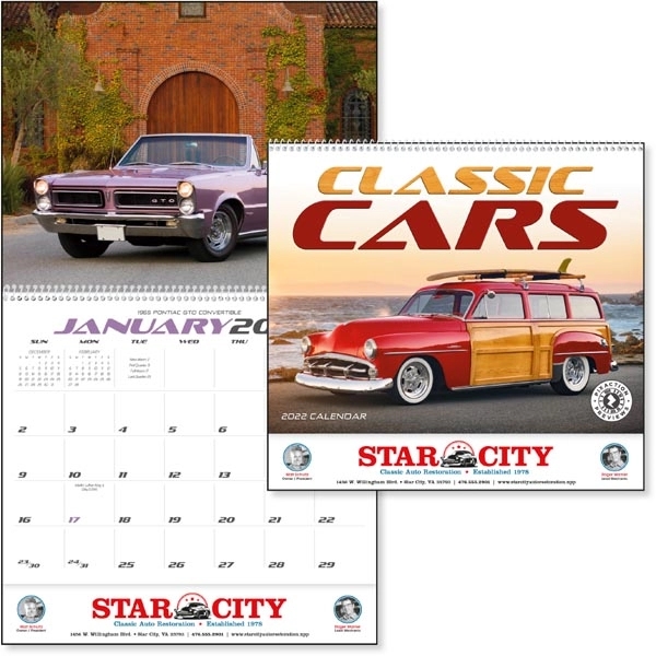 Classic Cars 2022 Calendar