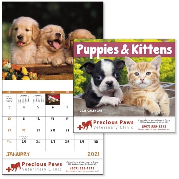 Stapled Puppies & Kittens Lifestyle Appointment Calendar