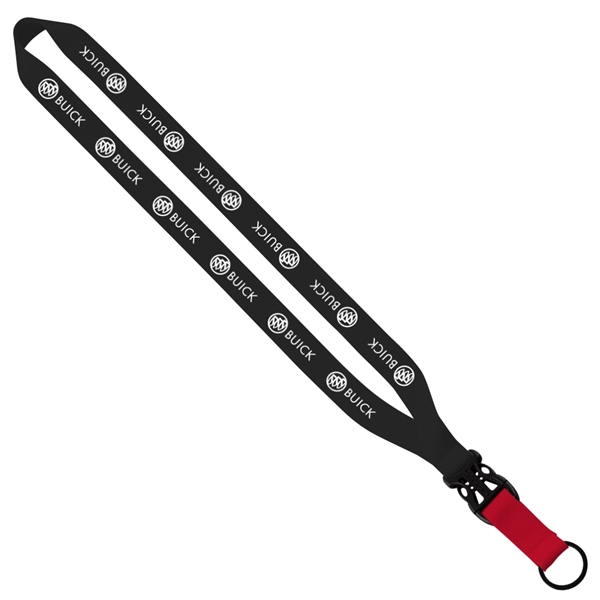 Multi-Color Polyester Lanyard with Slide Buckle Release & Sp