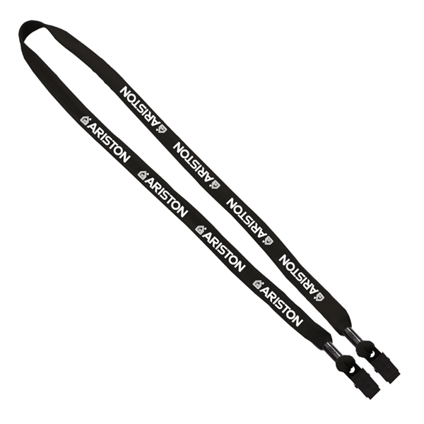 5/8" Polyester Shoelace Double Ended Lanyard