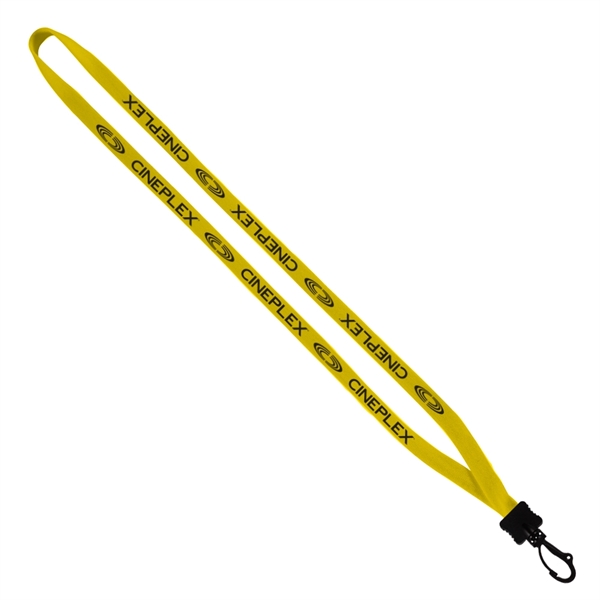1/2" Cotton Lanyard with Plastic Clamshell & Swivel Snap Hoo