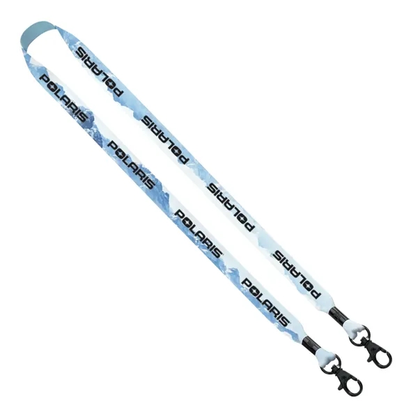 3/4" Double Ended Dye-Sublimated Lanyard with Metal Crimp an