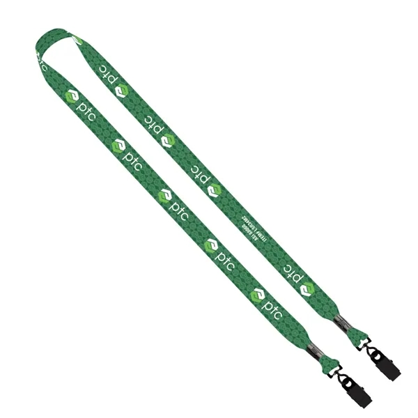 3/4" Recycled PET Dye-Sublimated Double-Ended Lanyard with M