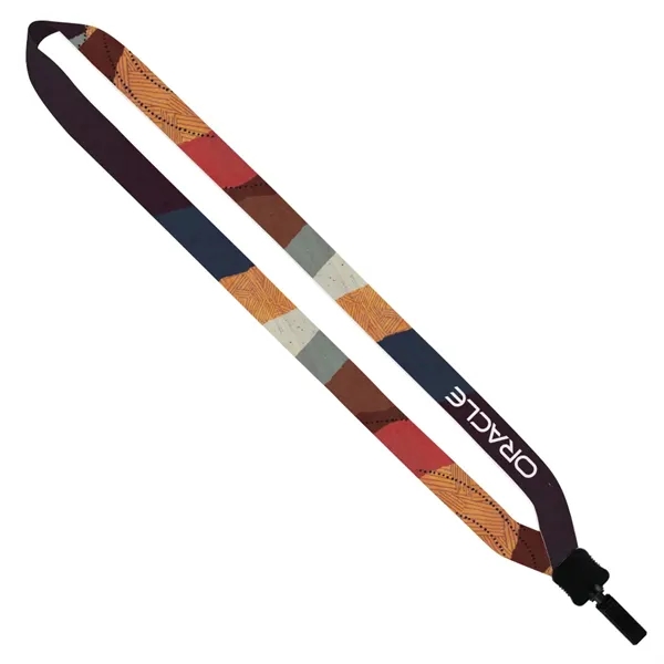 3/4" Dye-Sublimated Lanyard with Plastic Clamshell and Plast