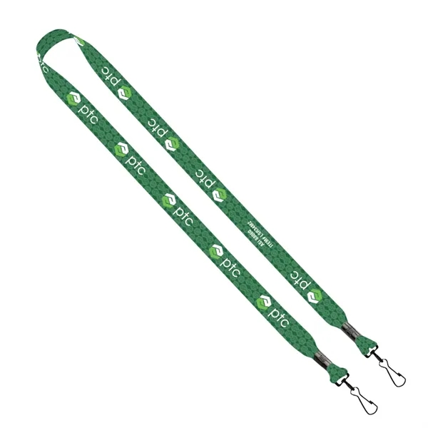 3/4" Recycled PET Dye-Sublimated Double-Ended Lanyard With M