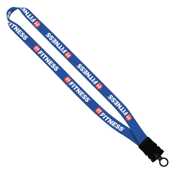 3/4" Dye-Sublimated Stretchy Elastic Lanyard with Plastic Sn