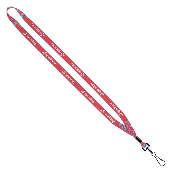 1/2" Dye-Sublimated Lanyard with Metal Crimp and Swivel Snap