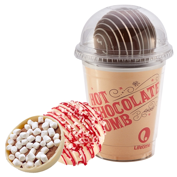 Hot Chocolate Bomb Cup Kit - Deluxe White Choc. Peppermint