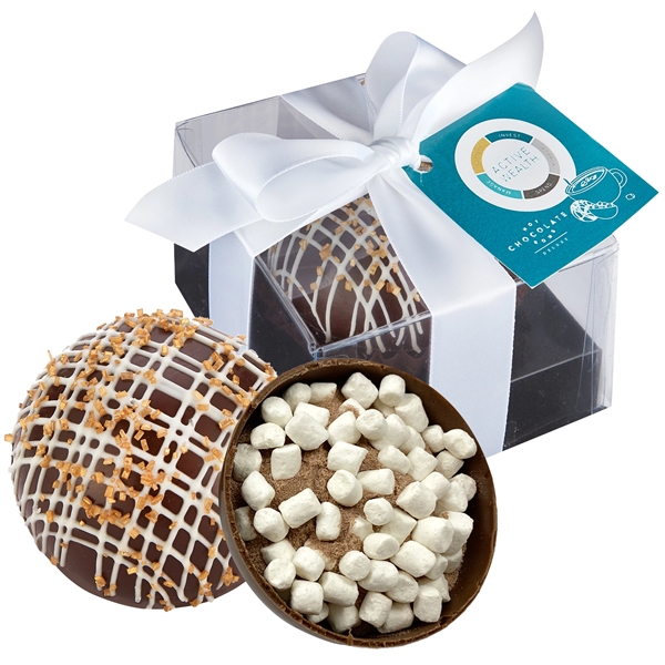 Hot Chocolate Bomb with Hang Tag - Deluxe Dark Choc. Crystal