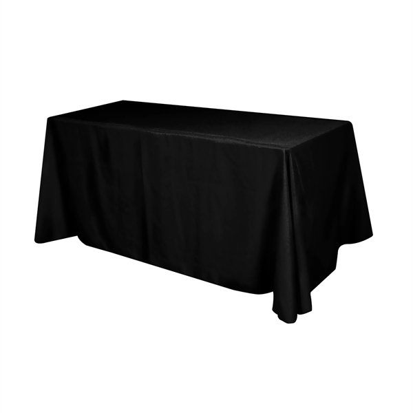 Flat Polyester 4-Sided Table Cover - fits 6' standard table