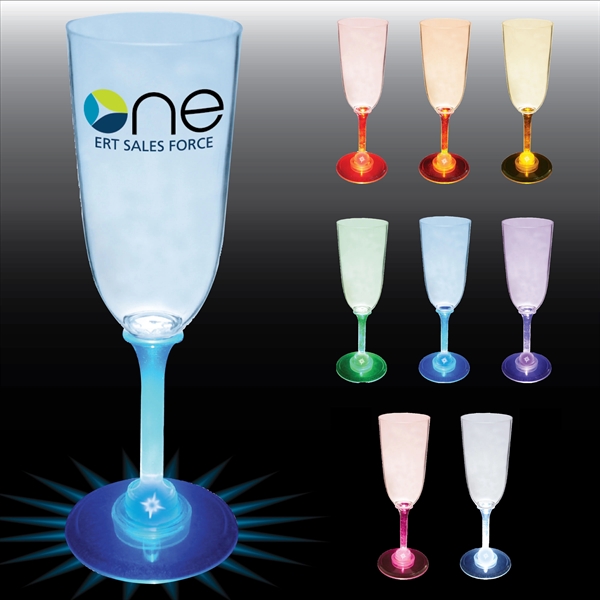7 oz Plastic Light-Up Champagne Glass