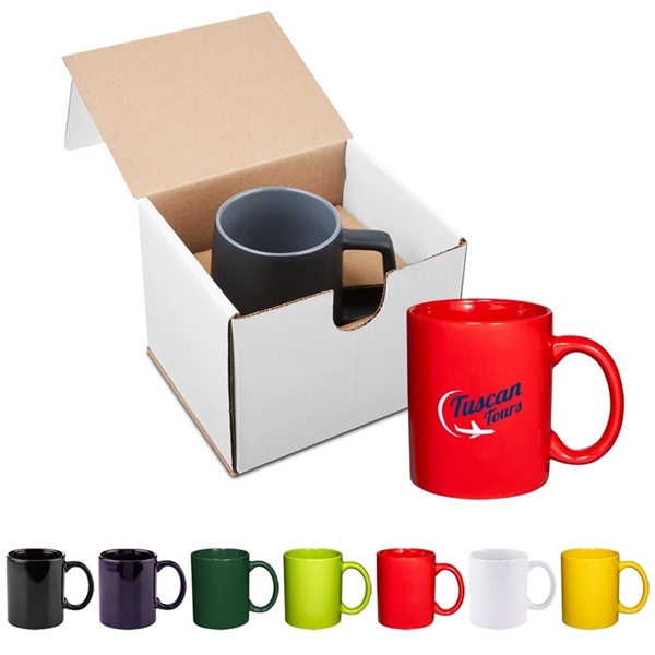 11 oz. Basic C Handle Ceramic Mug in Individual Mailer