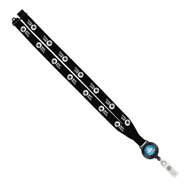 3/4" Import Polyester Lanyard with Metal Crimp & Retractable