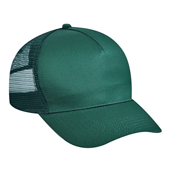 Cotton Twill 5 Panel Low Profile Mesh Back Trucker Hat