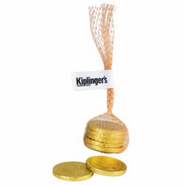 Mesh Bag with Gold Coins (5)