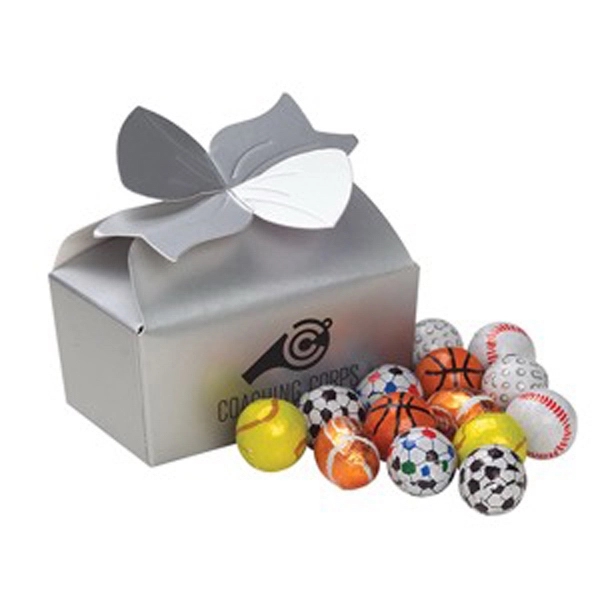 Large Bow Gift Box / Chocolate Sport Balls