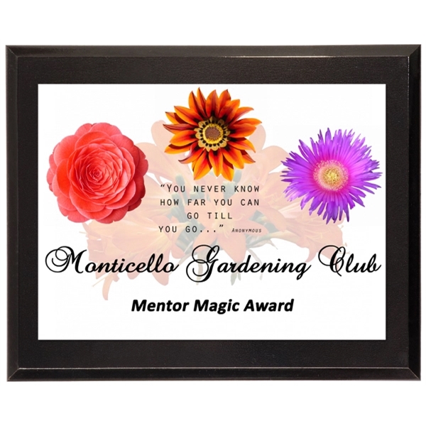 Glossy Black Plaque Full Color