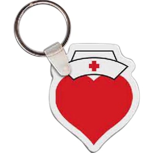 Heart with Nurse Hat Key Tag