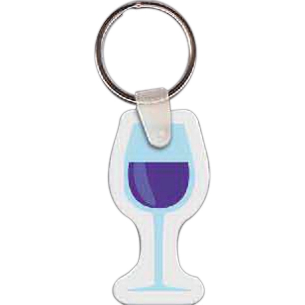 Wine Glass Key Tag