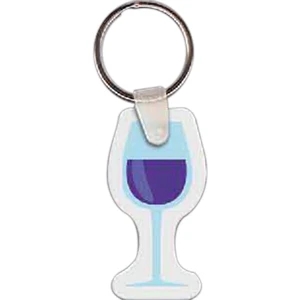 Wine Glass Key Tag