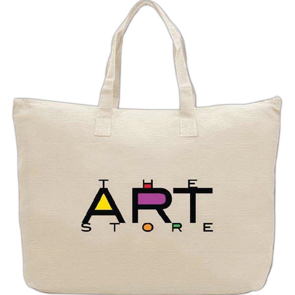 100% Cotton Tote Bag with zipper