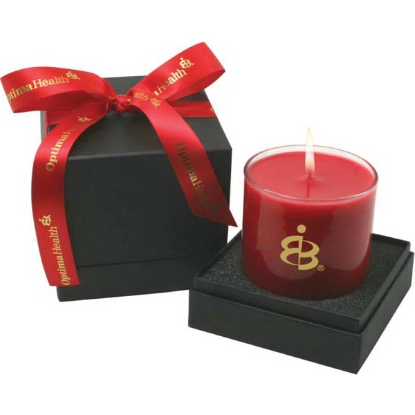 11 oz candle in deluxe black gift box with ribbon