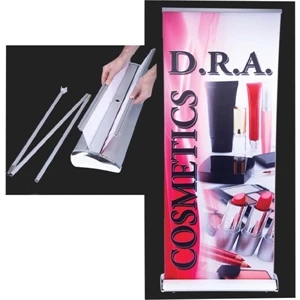 Deluxe Single/Double Retractable Stand w/33" x 80" Banner