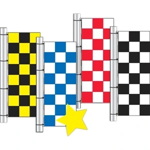 3' x 8' Free Flying Drape Flag Checker