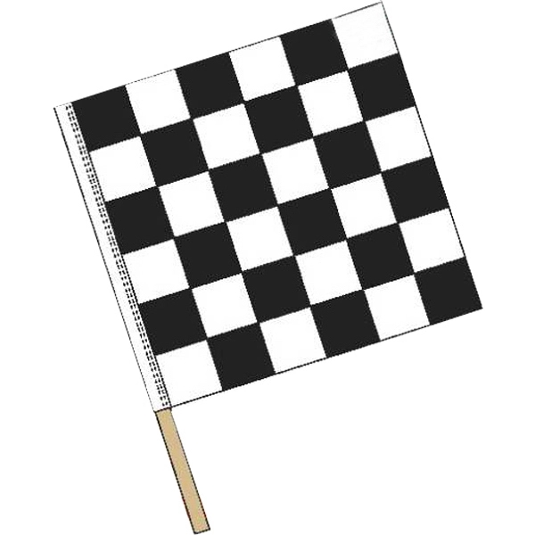 Large Hand Flag - Checkered