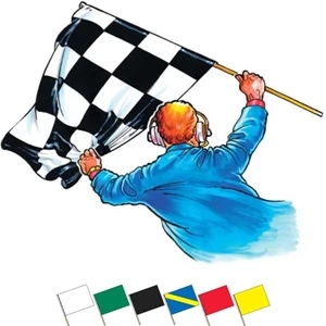 Official Size Race Track Flag - Checker Hand Flag