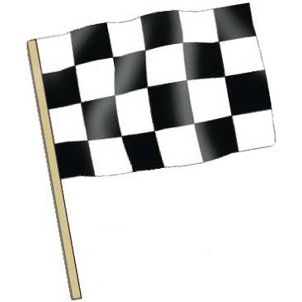Medium Hand Flag - Checkered