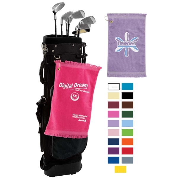 Premium Fringed Velour Golf Towels