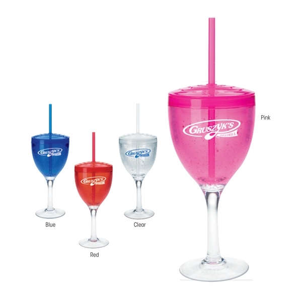 Cool Gear (TM) Wine Glass with Lid - 12 oz