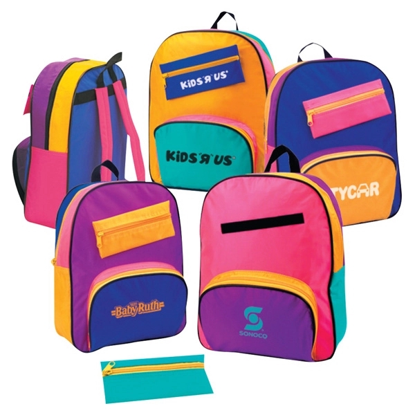 70D Nylon Children's Backpack with Removable Pencil Pouch