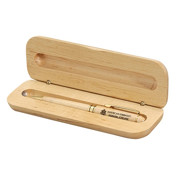 Maplewood Case with Pen Gift Set - Image 1