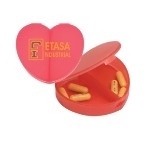 Heart Shaped Pillbox With 2 Sections