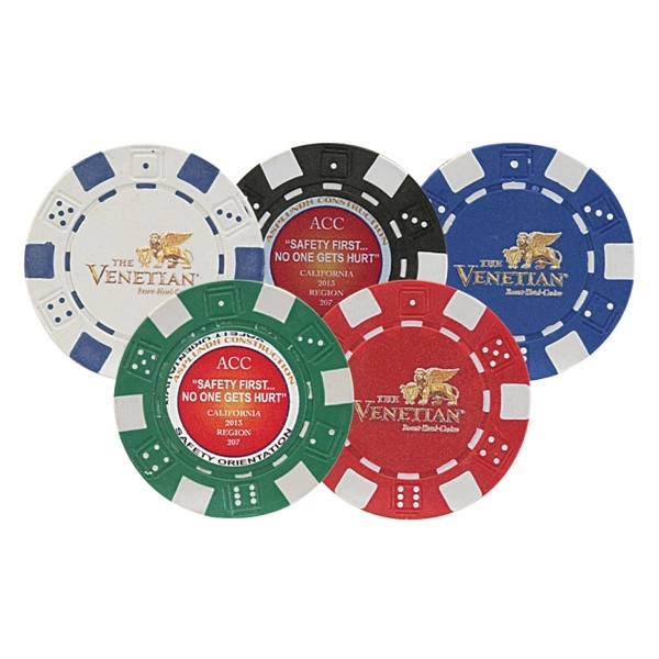 11.5 g Professional Clay Poker Chips w/ 4 Color Process - Image 1