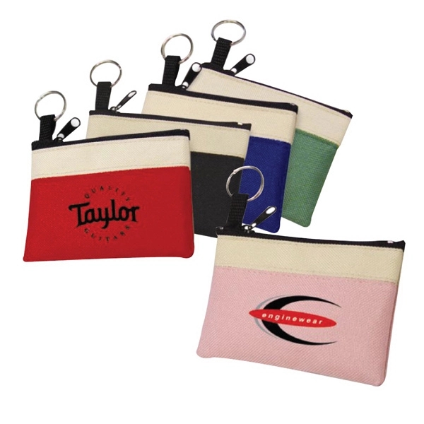 600 Denier Polyester Two-Tone Coin Pouch