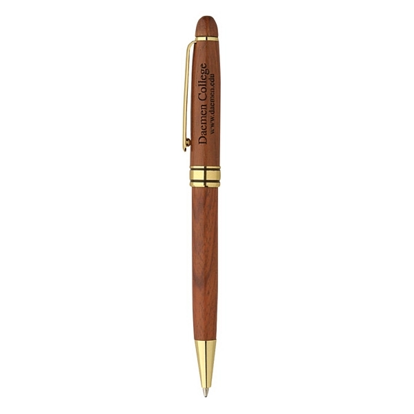 The Milano Blanc Rosewood Ballpoint Pen - Image 1