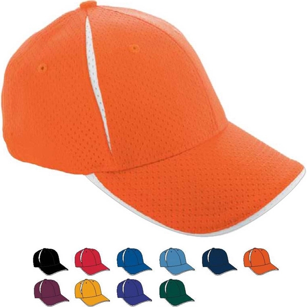 Adult Sport Flex Color Block Athletic Mesh Cap