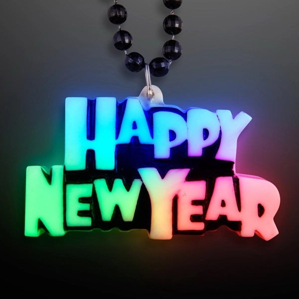 Happy New Year LED Charm Necklace