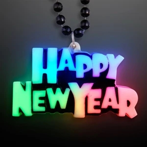 Happy New Year LED Charm Necklace