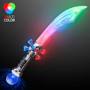 LED Flashing Curved Pirate Sword