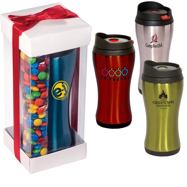 Click &apos;N Sip Tumbler With Candy Coated Chocolate Gift Set