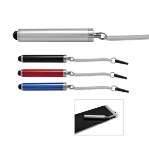 Aluminum Barrel Stylus with Stretchable String