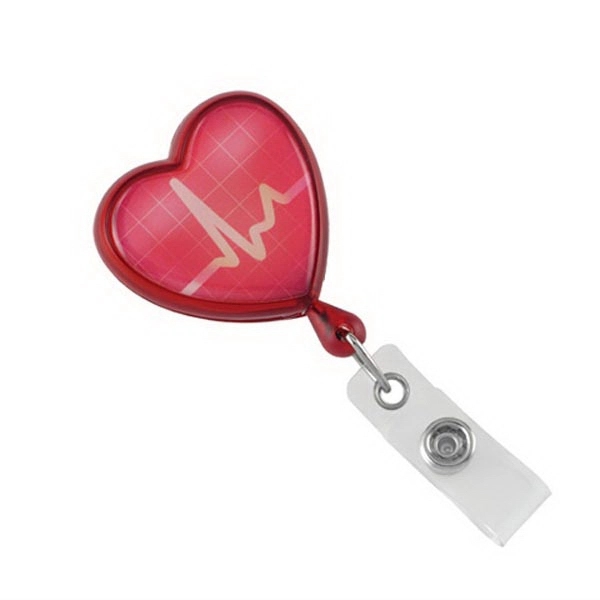 Heart Health Badge Reel with Swivel Back - Image 1