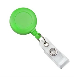 Neon Green Opaque Plastic Badge Reel