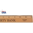 12&quot; Executive Office Ruler, Lacquer Finish with Metal Edge