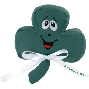 5" Shamrock with Ribbon and One Color Imprint