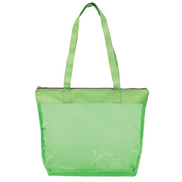 Tinted Jelly Zipper Tote (Custom Overseas Only) - Image 2